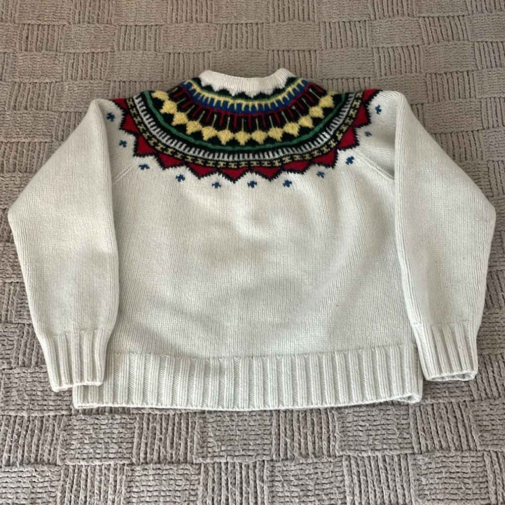 Youth XL Aztec Sweater Polo by Ralph Lauren, Lambs Wool, Wool, and Cashmere -